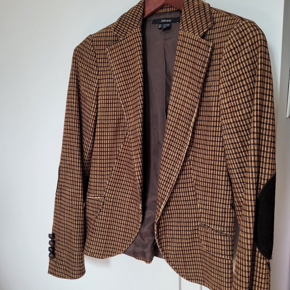 SOLD! Zara Corduroy Elbow Patches Schoolboy Riding Blazer - Picture 2 of 5